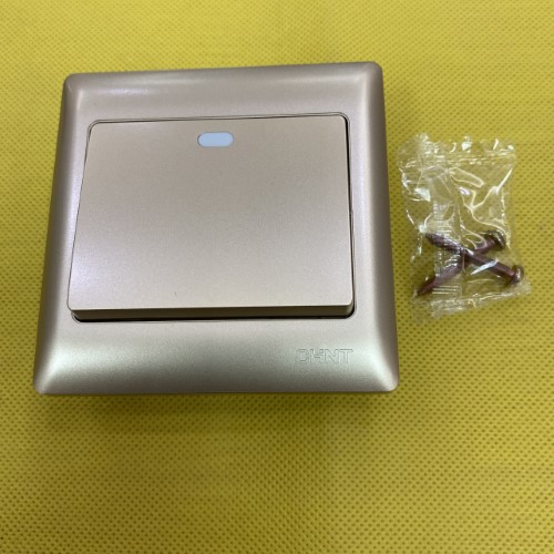 Bộ công tắc đơn 2 chiều 10AX, 250V màu vàng